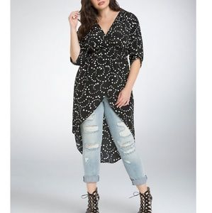 HEART HI-LO GEORGETTE TUNIC